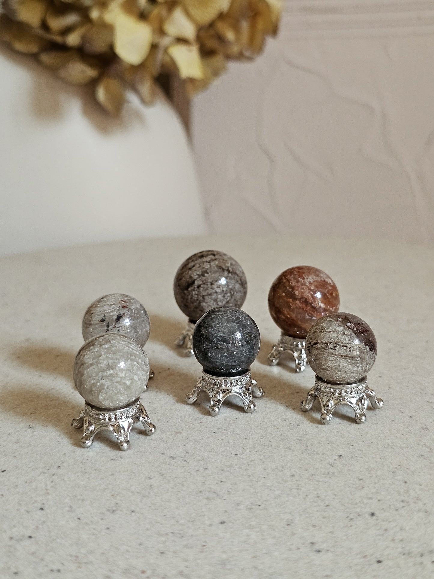 Thousand Layer (Lodolite) Mini Sphere With Stand
