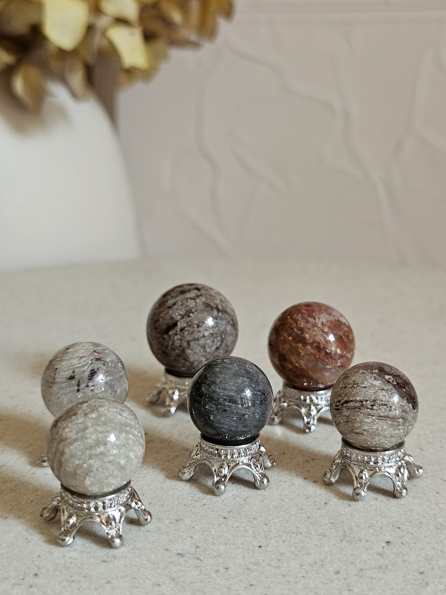 Thousand Layer (Lodolite) Mini Sphere With Stand