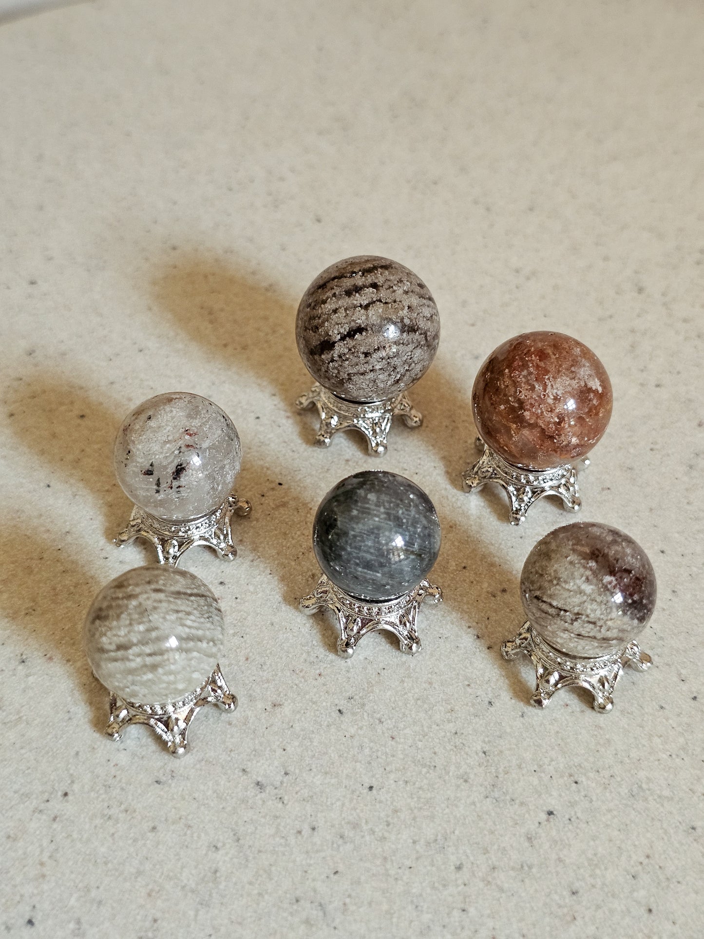 Thousand Layer (Lodolite) Mini Sphere With Stand