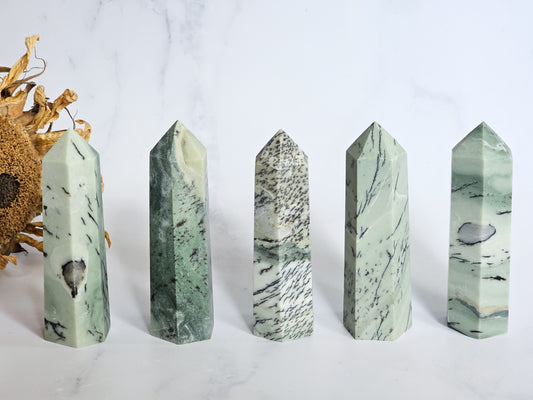 Dendritic Opal (Green) Towers