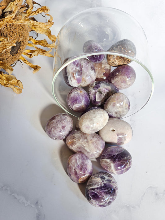 Chevron Amethyst Tumbles