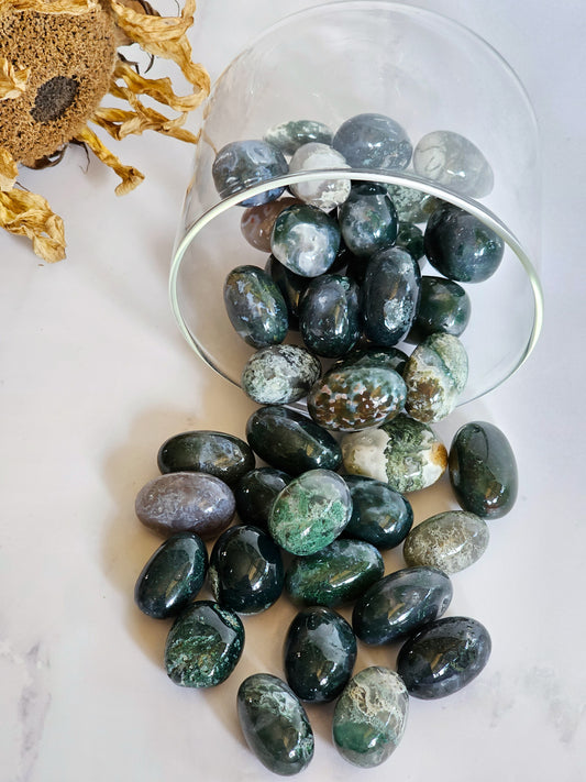 Moss Agate Tumbles