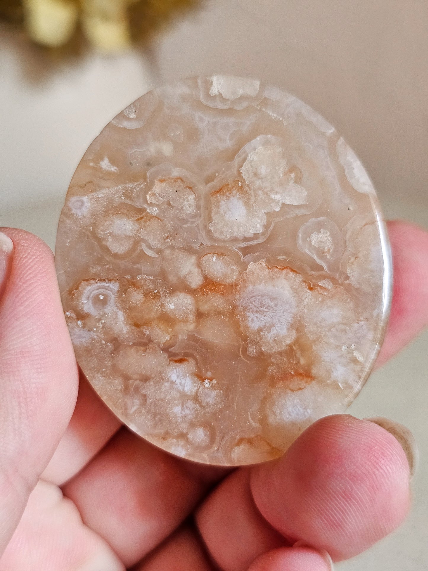Flower Agate Disc